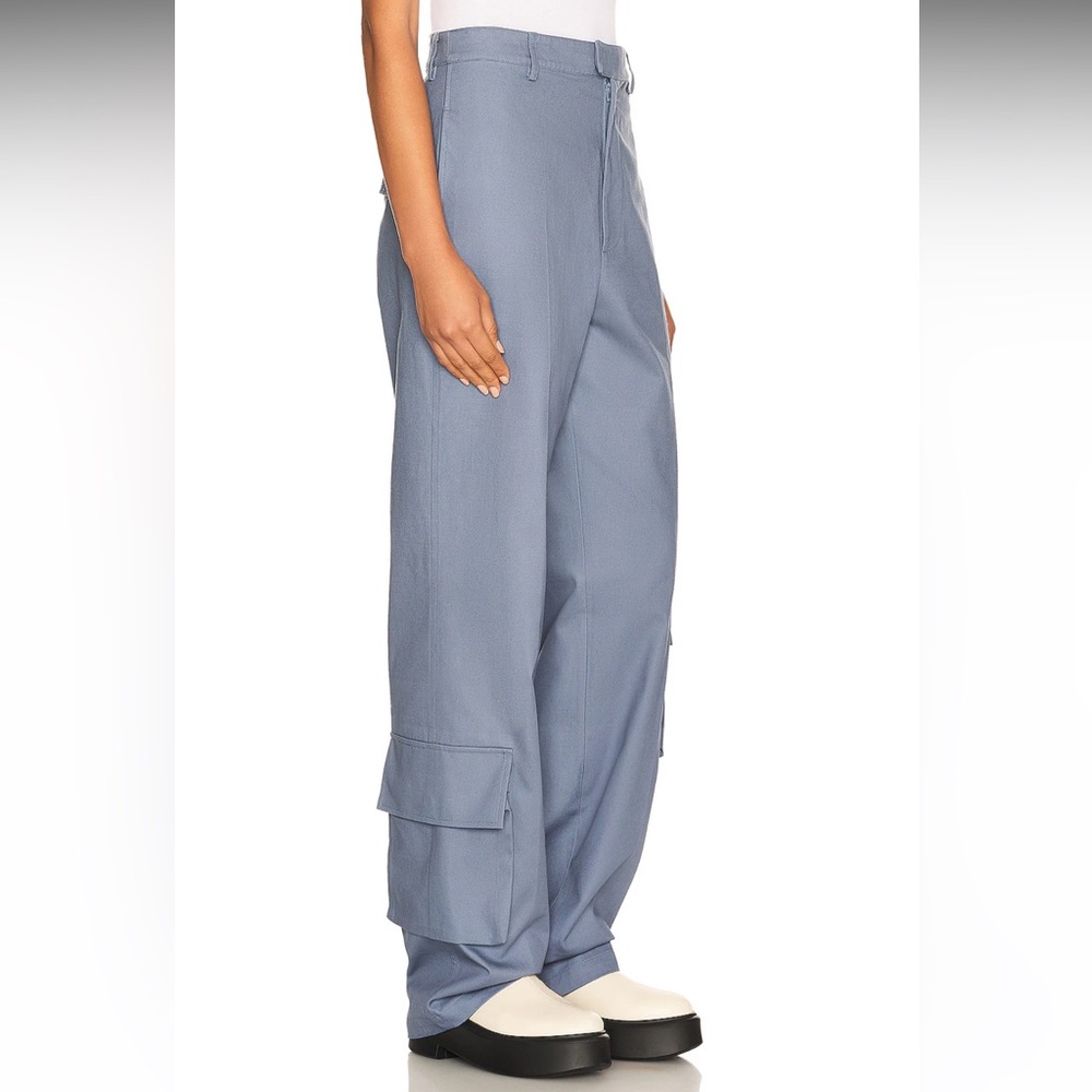 HELSA NWT Blue Gray High-Waisted Chino Cargo Trousers - Picture 3 of 11